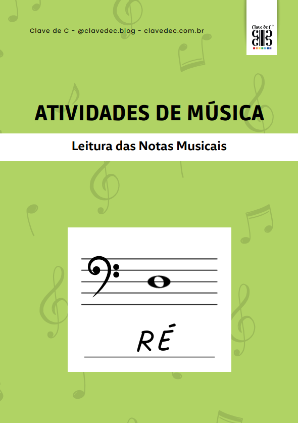 leitura das notas clave de fá - atividades