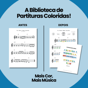 Partituras Coloridas de Natal - Partituras Fáceis