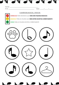 atividades de música pdf - figuras musicais - musicalização educação infantil