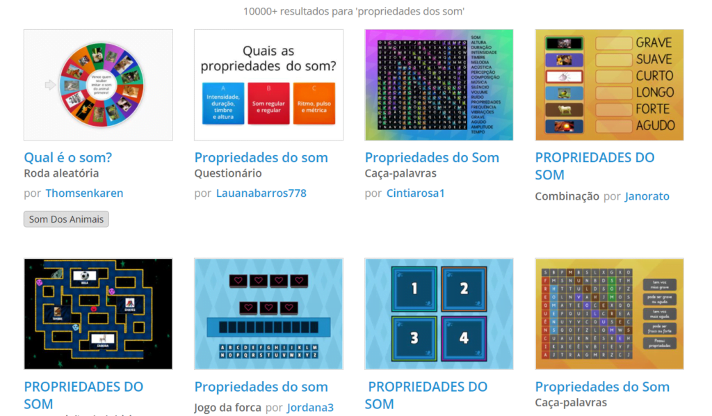 propriedades do som - recursos didáticos