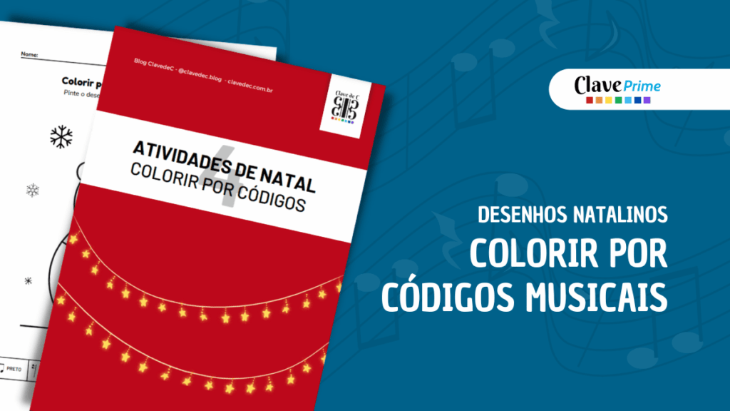 desenhos natalinos - colorir por símbolos musicais
