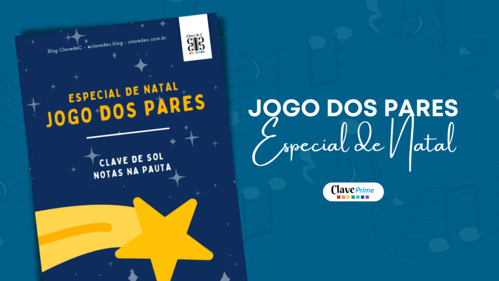jogo dos pares especial de natal clave de sol notas