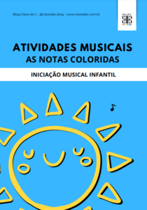 atividades sobre as notas musicais coloridas grátis - para crianças