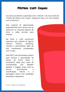 ritmos com copos - volume 2 - recurso de ritmos com copos