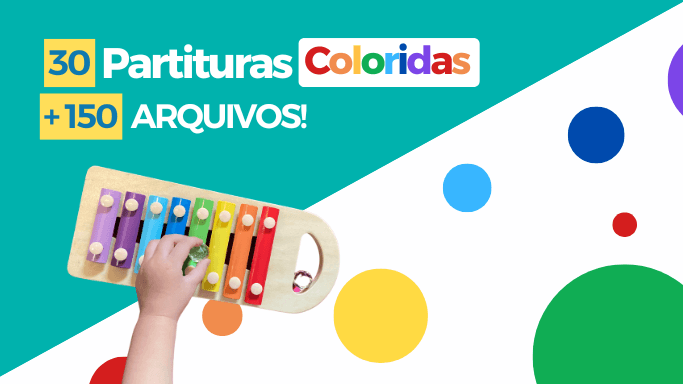 PARTITURAS COM NOTAS COLORIDAS