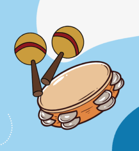 maracas pandeiro - instumento musical para crianças