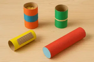 musicalização - ideias com rolos de papel higienico
