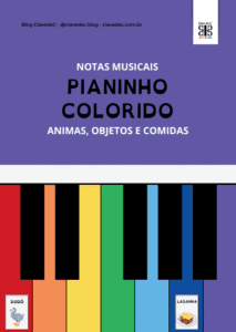 Pianinho Colorido - Notas Animais Comidas e Objetos