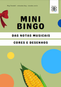 bingo das notas cores e desenhos