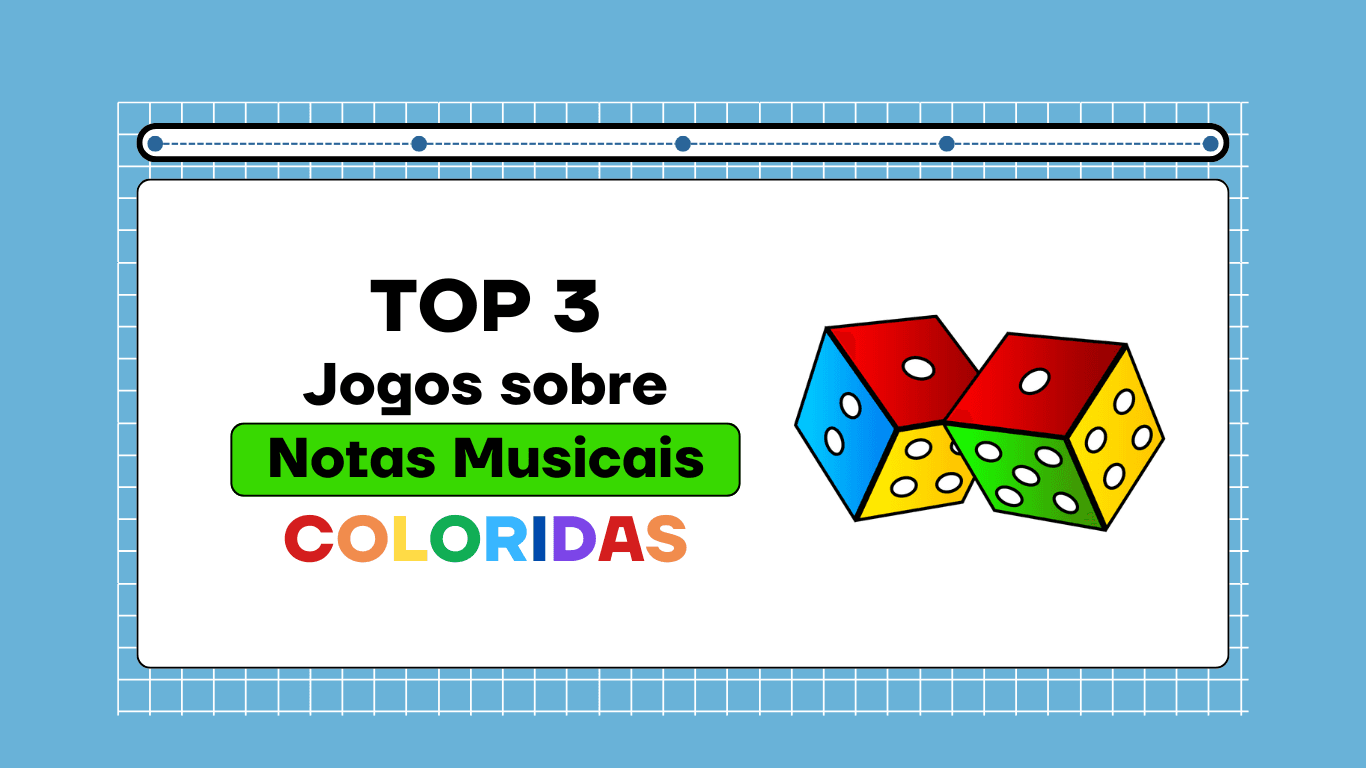 jogos musicais sobre as notas musicais - notas coloridas