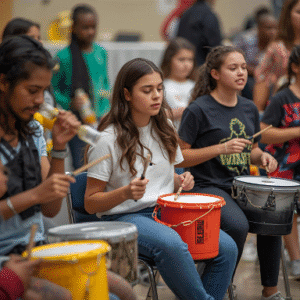 banda escolar com instrumento recicláveis - ideias de atividades