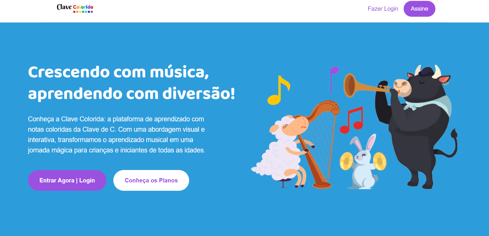 clave colorida partituras com notas coloridas