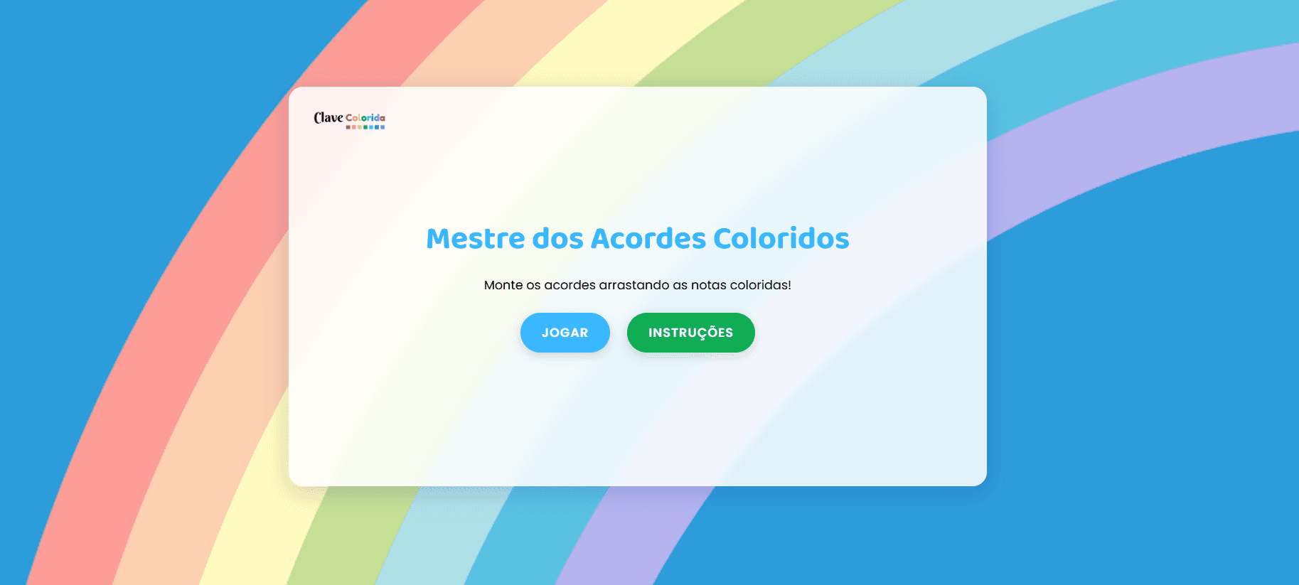 jogos musicais online - notas musicais - clave colorida