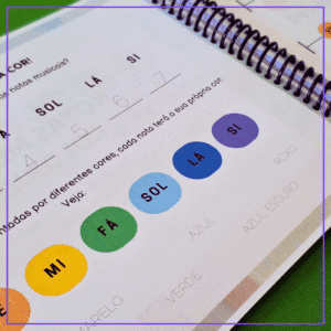 musicando com noé - notas musicais coloridas