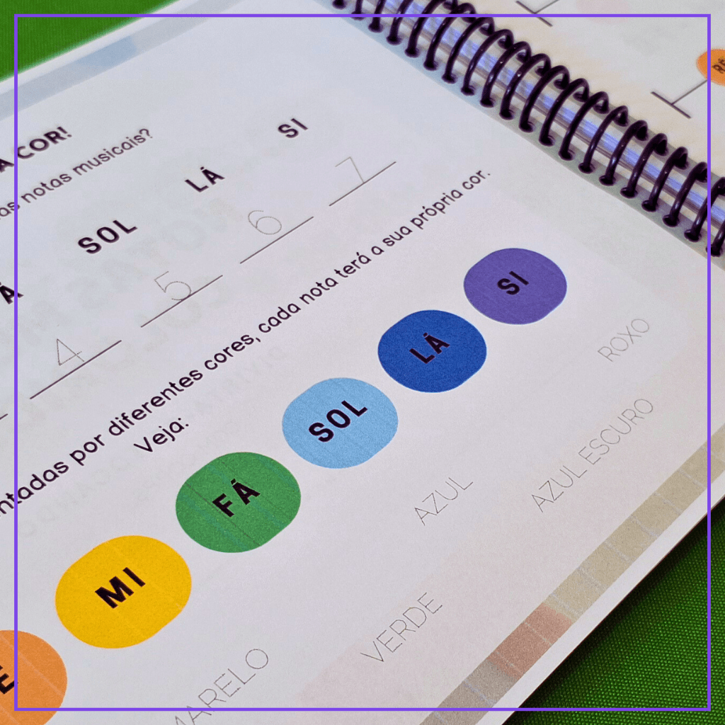 musicando com noé - notas musicais coloridas