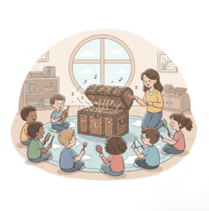 baú musicalização infantil timbres