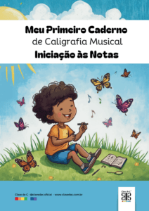 meu primeiro caderno calegrafia musical - iniciação às notas - iniciação musical infantil