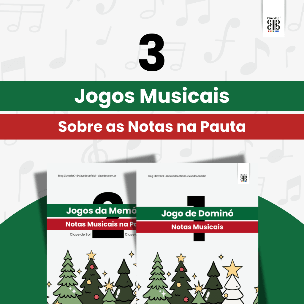notas musicais - jogos musicais de natal