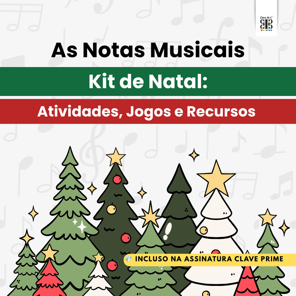 notas musicais - kit de natal