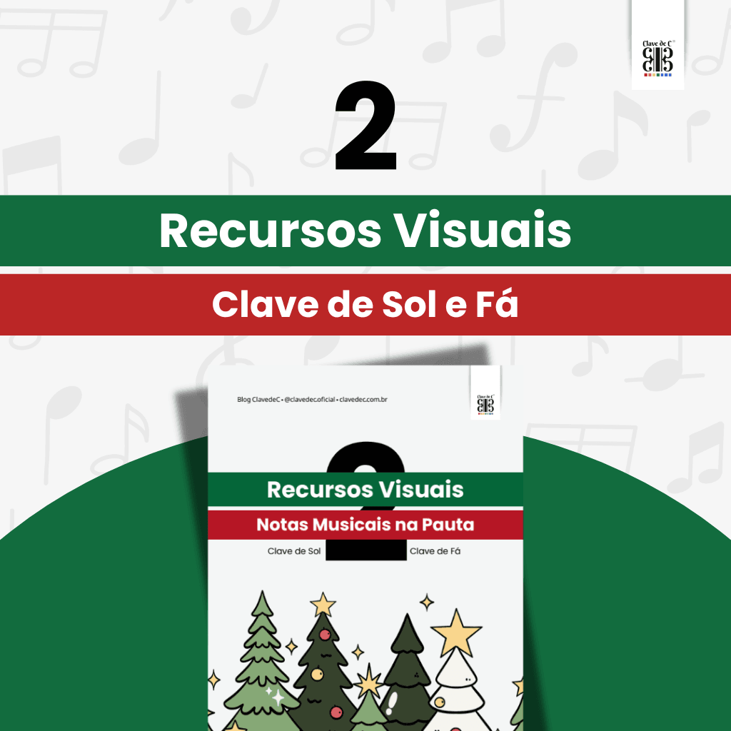 notas musicais - recurso musical de natal