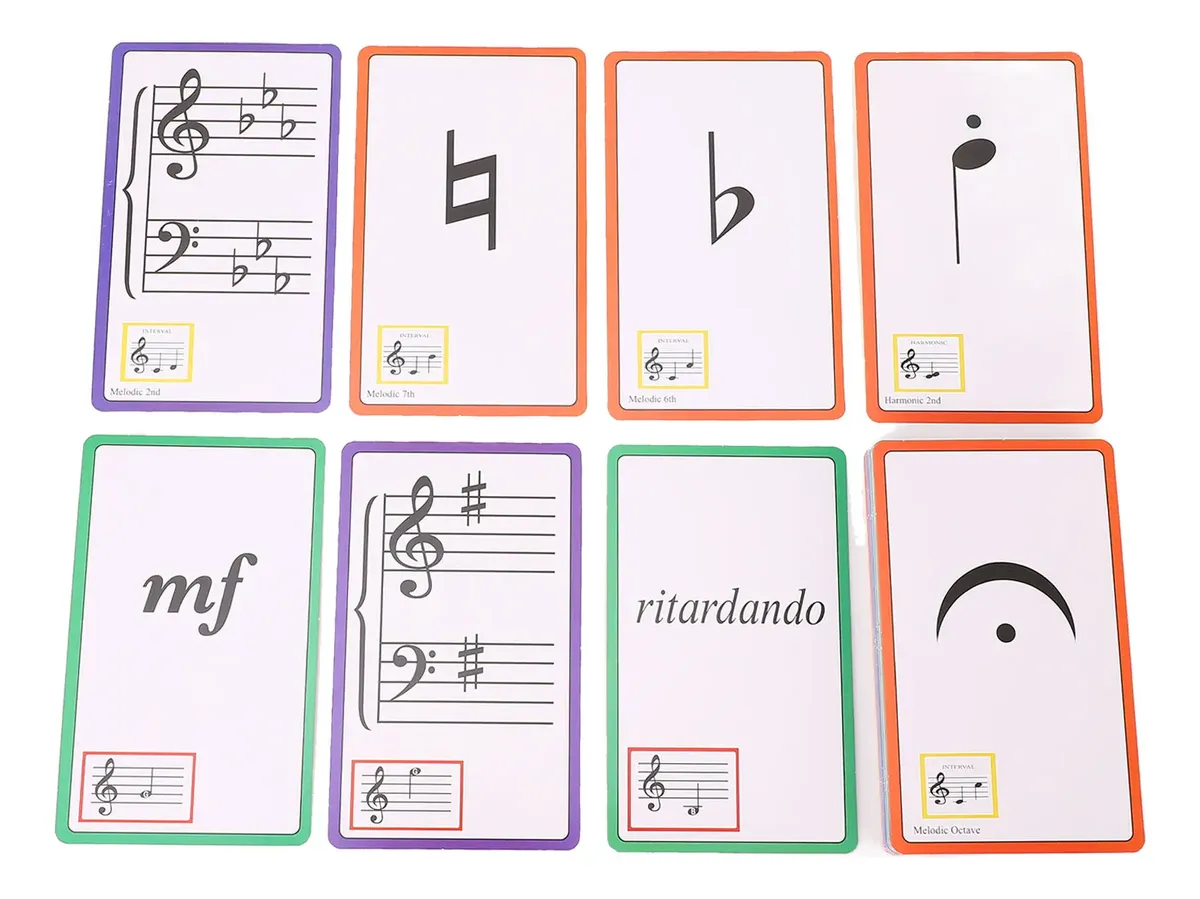 Cartões Flash de Música, 50 Unidades piano