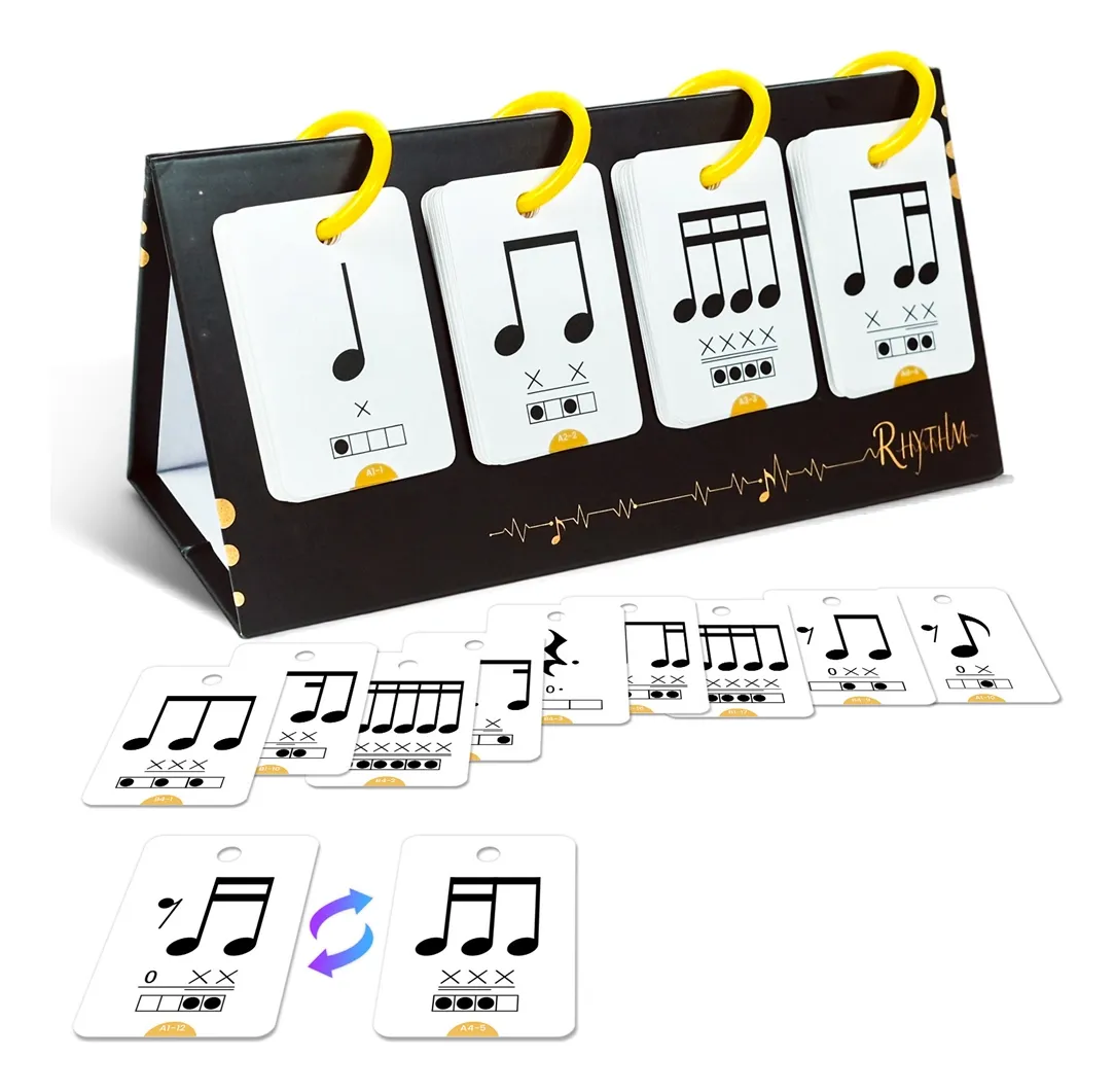 Cartões de memorização de ritmo musical
