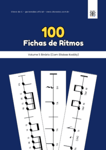 Fichas de Ritmos Volume 1 Binário Com Sílabas Kodály