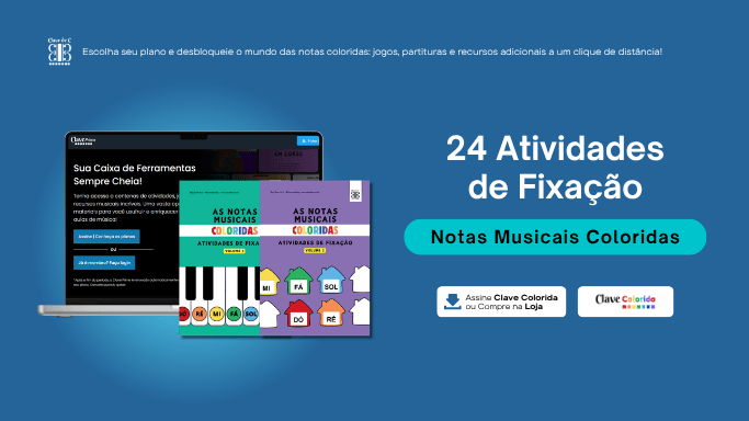 24 atividades notas musicais coloridas - volume 1 e 2