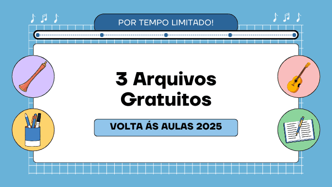 3 ARQUIVOS GRATUITOS VOLTA AS AULAS - ATIVIDADES MUSICAIS - JOGO DE DOMINÓ PDF - DESENHOS PARA COLORIR - INSTRUMENTOS MUSICAIS