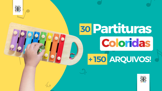 Combo de 30 Partituras Coloridas de Músicas Infantis e mais 150 Arquivos