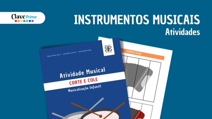instrumnetos musicais - atividade corte e cole - musicalização
