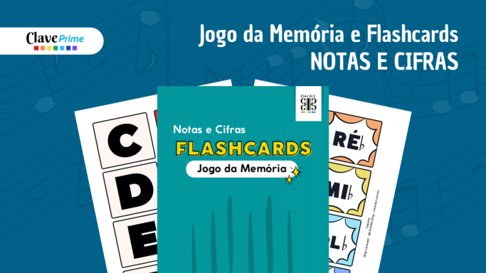 jogo da memoria e flashcards - cartas de memorixação - notas musicais e cifras