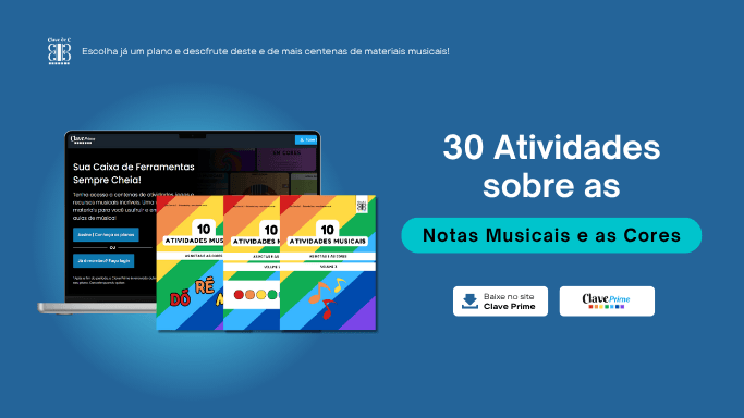 notas musicais coloridas - 30 atividades musicais para crianças