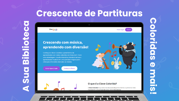 partituras coloridas - clave colorida